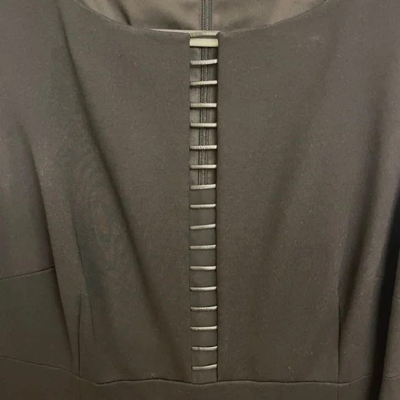 Elie Tahari Doreen Ladder Stitch-Inset Dress - Picture 2 of 5